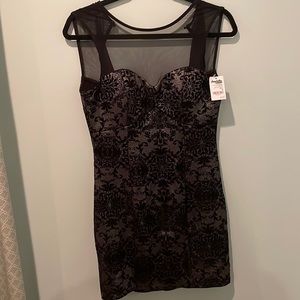 NWT Charlotte Russe Black velvet cocktail dress